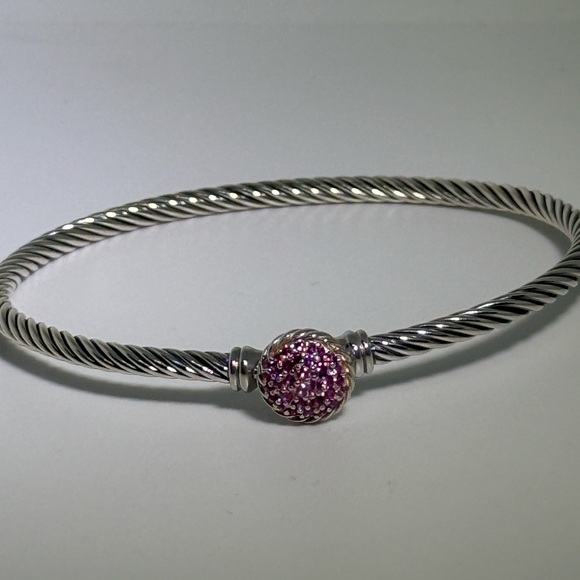 David Yurman Jewelry - David Yurman Sterling silver pink sapphire bracelet
